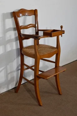 Outlet Pamono Late 19th Century High Chair in Solid Cherrywood