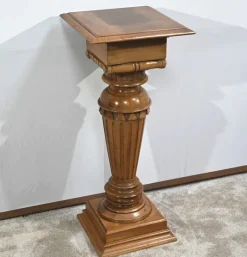 Pamono Late 19th Century Louis XVI Style Walnut Column> Pedestals And Columns