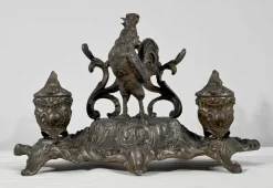 New Pamono Late 19th Century Pewter Inkwell from A.Bossu, 1890s