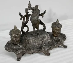 New Pamono Late 19th Century Pewter Inkwell from A.Bossu, 1890s