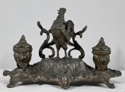 New Pamono Late 19th Century Pewter Inkwell from A.Bossu, 1890s