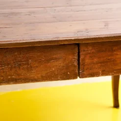 Pamono Late 19th Century Rustic Wooden Kitchen Table in Original Patina><noscript><img width=