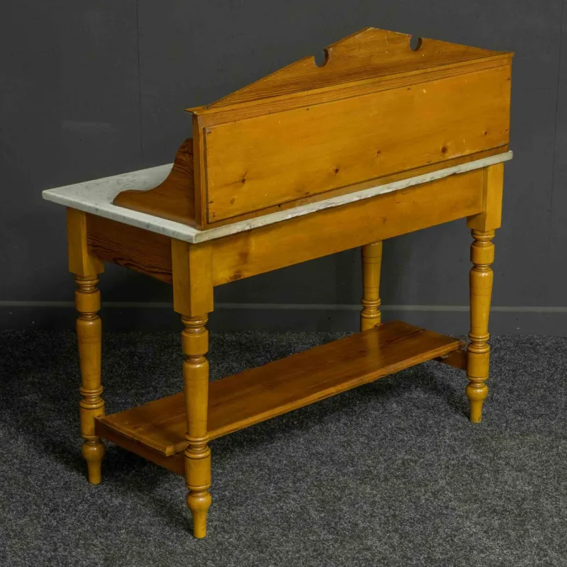Discount Pamono Late Victorian Pine Washstand with Marble Top