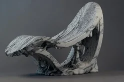 Pamono Lay Down Chaise Lounge in Pele De Tigre Marble by Manta