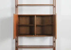 Pamono Lb7 Modular Bookcase in Teak Wood by Franco Albini for Poggi Pavia, Italy, 1956><noscript><img width=