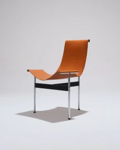 Pamono 3LC Chairs in Leather and Metal by Douglas Kelly, Ross Littell and William Katavolos for Laverne International, 1960s, Set of 2> Side Chairs & Dining Chairs