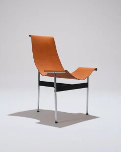 Pamono 3LC Chairs in Leather and Metal by Douglas Kelly, Ross Littell and William Katavolos for Laverne International, 1960s, Set of 2><noscript><img width=