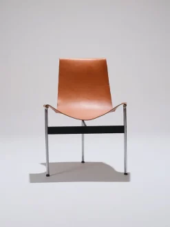 Pamono 3LC Chairs in Leather and Metal by Douglas Kelly, Ross Littell and William Katavolos for Laverne International, 1960s, Set of 2><noscript><img width=
