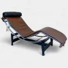 Pamono LC4 Chaise Lounge in Brown Leather by Le Corbusier for Cassina, 1980s> Daybeds & Chaises Lounges