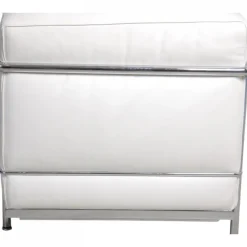 Pamono LC2 2-Seater Sofa in White Leather by Le Corbusier><noscript><img width=