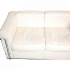 Pamono LC2 2-Seater Sofa in White Leather by Le Corbusier> Couches & Sofas