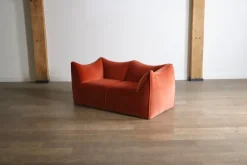 Pamono Le Bambole Sofa in Coral Velvet by Mario Bellini for B&B Italia, 1970s> Couches & Sofas