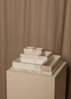 Pamono Le Carré White Marble Organizer by Simone & Marcel> Decorative Objects
