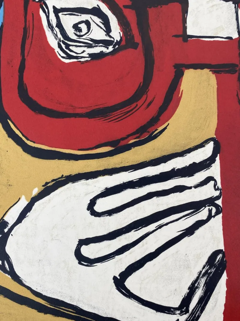 Sale Pamono Le Corbusier, Abstract Portrait L-C 40 43 60, Color Lithograph, 1960s