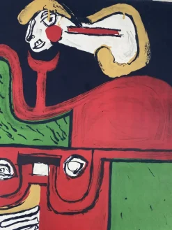 Sale Pamono Le Corbusier, Abstract Portrait L-C 40 43 60, Color Lithograph, 1960s