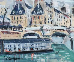 Pamono Le Pont Neuf Paris by Lucien Genin, 1930s> Art Deco