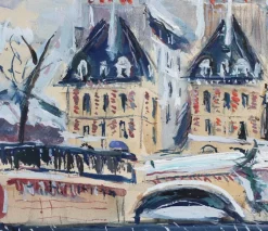 Pamono Le Pont Neuf Paris by Lucien Genin, 1930s><noscript><img width=