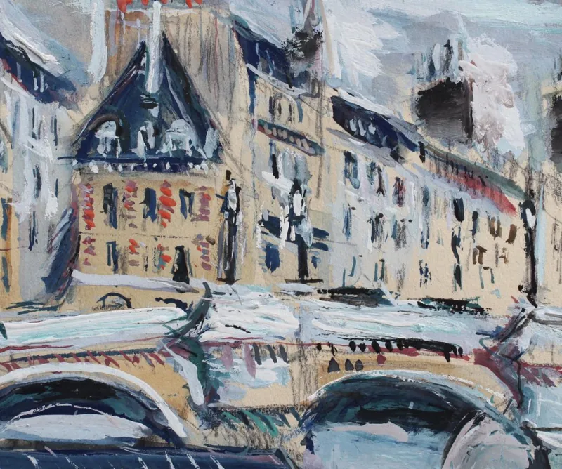 Pamono Le Pont Neuf Paris by Lucien Genin, 1930s> Art Deco