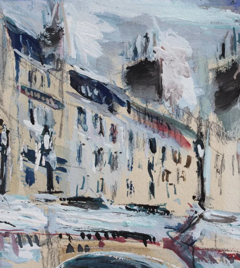 Pamono Le Pont Neuf Paris by Lucien Genin, 1930s> Art Deco
