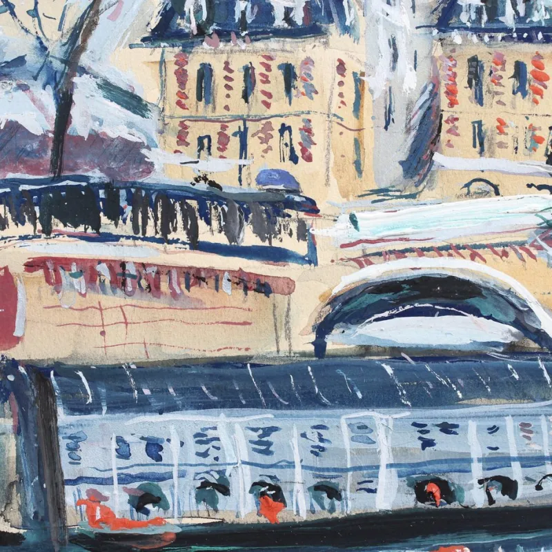 Pamono Le Pont Neuf Paris by Lucien Genin, 1930s> Art Deco