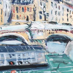 Pamono Le Pont Neuf Paris by Lucien Genin, 1930s><noscript><img width=
