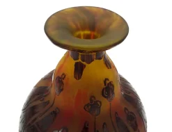 Pamono Le Verre Francais Vase in Glass by Charles Schneider, 1920s> Vases
