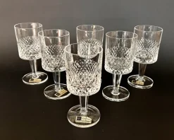 Outlet Pamono Lead Crystal Wine Glasses with Diamond Pattern from Barthmann, West Germany, 1970s, Set of 6