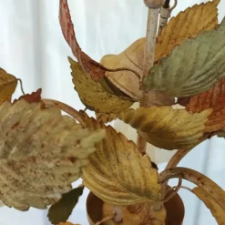 Pamono Leaf Effect Metal Chandelier><noscript><img width=