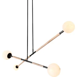 Pamono Leather and Alabaster Mobile Chandelier by Contain> Ceiling Lights