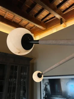 Pamono Leather and Alabaster Mobile Chandelier by Contain><noscript><img width=