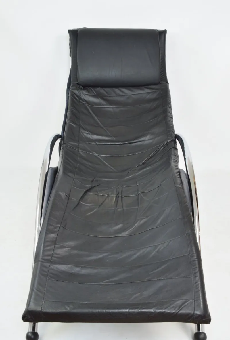 Discount Pamono Leather Chaise Lounge, 1980s