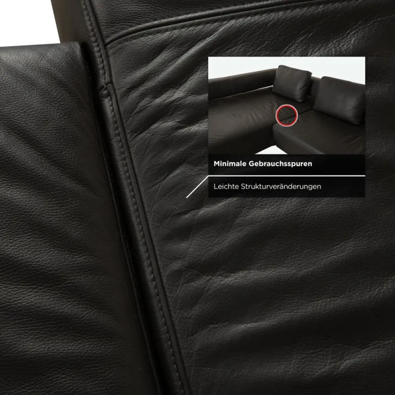 Clearance Pamono Leather Corner Sofa by Ewald Schillig