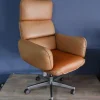 Hot Pamono Leather Executive Chair by Otto Zapf for Topstar, Germany, 1980s