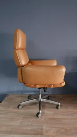 Hot Pamono Leather Executive Chair by Otto Zapf for Topstar, Germany, 1980s