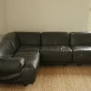 Pamono Leather Flandra Modular Sofa by Vico Magistretti for Cassina, Italy, 1970s, Set of 4> Couches & Sofas