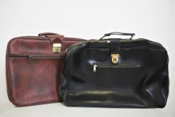 Pamono Leather Homa Suitcases, 1950s, Set of 2> Trunks Crates & Baskets