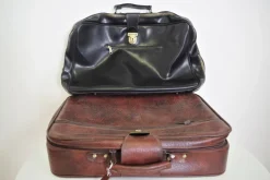 Pamono Leather Homa Suitcases, 1950s, Set of 2> Trunks Crates & Baskets