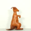 Pamono Leather Kangaroo Magazine Stand attributed to Dimitri Omersa, England, 1960s> Magazine Racks