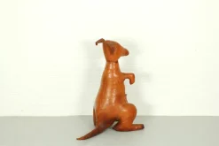 Pamono Leather Kangaroo Magazine Stand attributed to Dimitri Omersa, England, 1960s><noscript><img width=