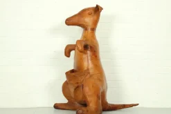 Pamono Leather Kangaroo Magazine Stand attributed to Dimitri Omersa, England, 1960s><noscript><img width=