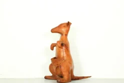 Pamono Leather Kangaroo Magazine Stand attributed to Dimitri Omersa, England, 1960s><noscript><img width=
