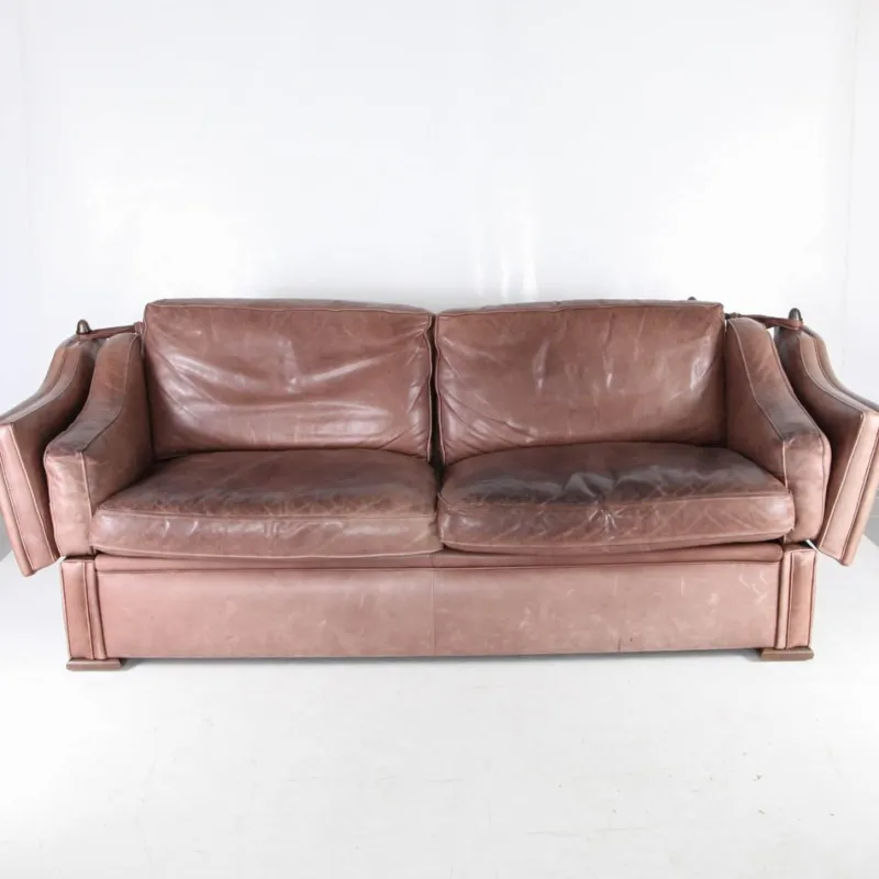 Pamono Leather Knole Sofa, 1970s