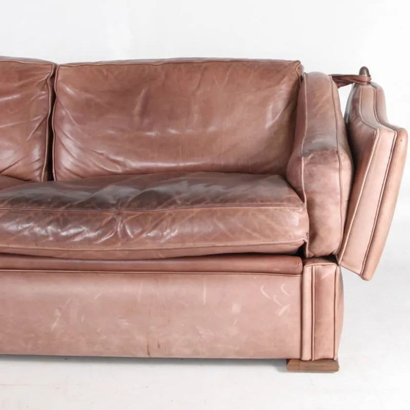 Pamono Leather Knole Sofa, 1970s