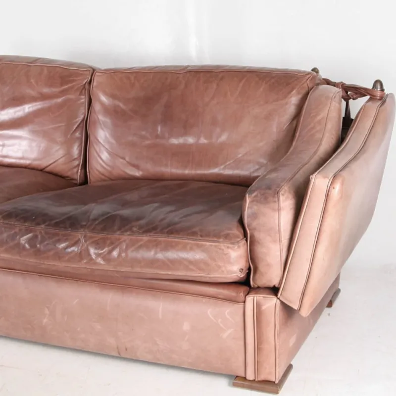 Pamono Leather Knole Sofa, 1970s