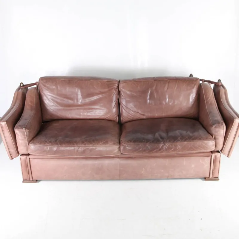 Pamono Leather Knole Sofa, 1970s