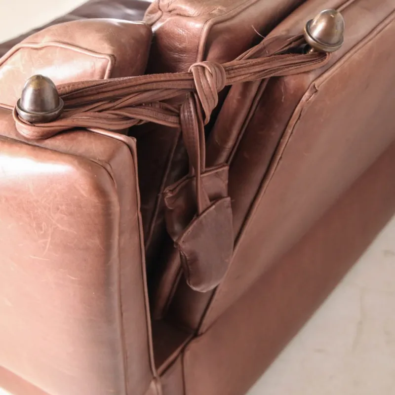 Pamono Leather Knole Sofa, 1970s