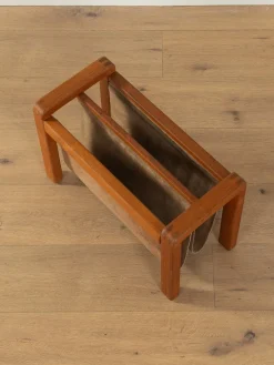 Pamono Leather Magazine Holder, 1960s><noscript><img width=