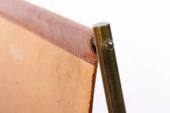 Pamono Leather Magazine Rack from Carl Auböck, Austria, 1960s><noscript><img width=