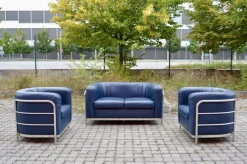 Pamono Leather Onda Sofa & 2 Armchairs by De Pas, D'Urbino & Lomazzi for Zanotta, Set of 3> Living Room Sets