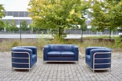 Pamono Leather Onda Sofa & 2 Armchairs by De Pas, D'Urbino & Lomazzi for Zanotta, Set of 3> Living Room Sets